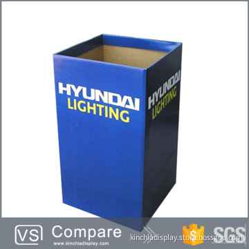 Easy Assemble Cardboard Fluorescent Tube Dump Bin for Shop